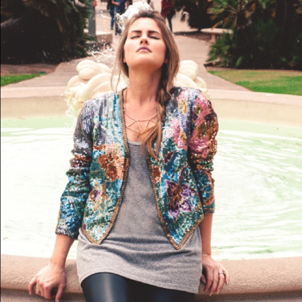 Colorful Vintage Sequin Jacket